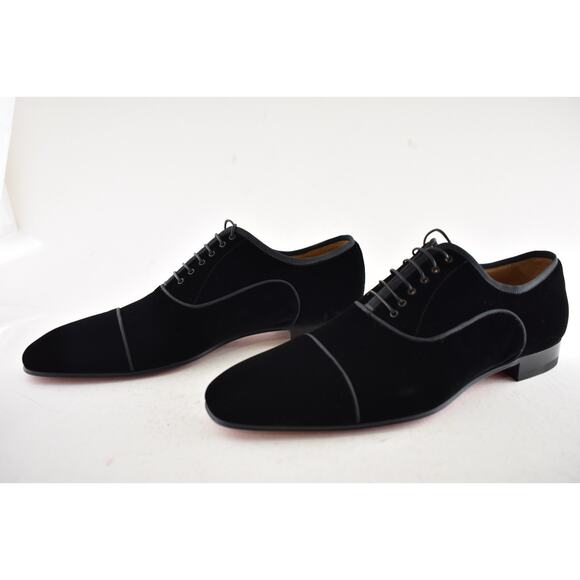 Christian Louboutin Greggo Orlato Flat Black Velvet Oxford Dress Loafer 43 10 main image 4
